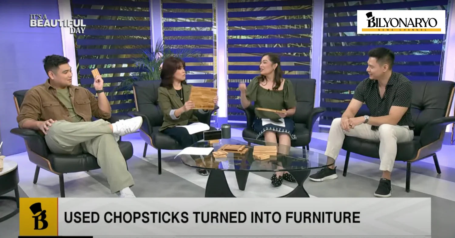 [As Seen on Bilyonaryo News Channel] A second life for chopsticks: ChopValue Philippines turning waste into sustainable design